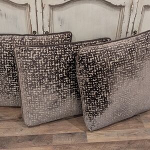 Elegant Gray and Black Accent Pillows